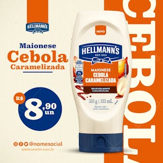Maionese hellmann's cebola caramelizada supermercado social media psd editável