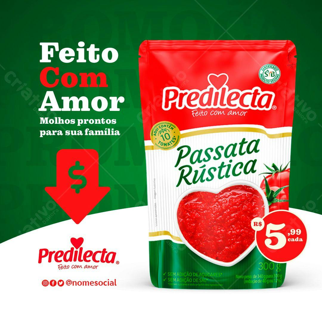 Embalagem de Molho de Tomate PSD Editável