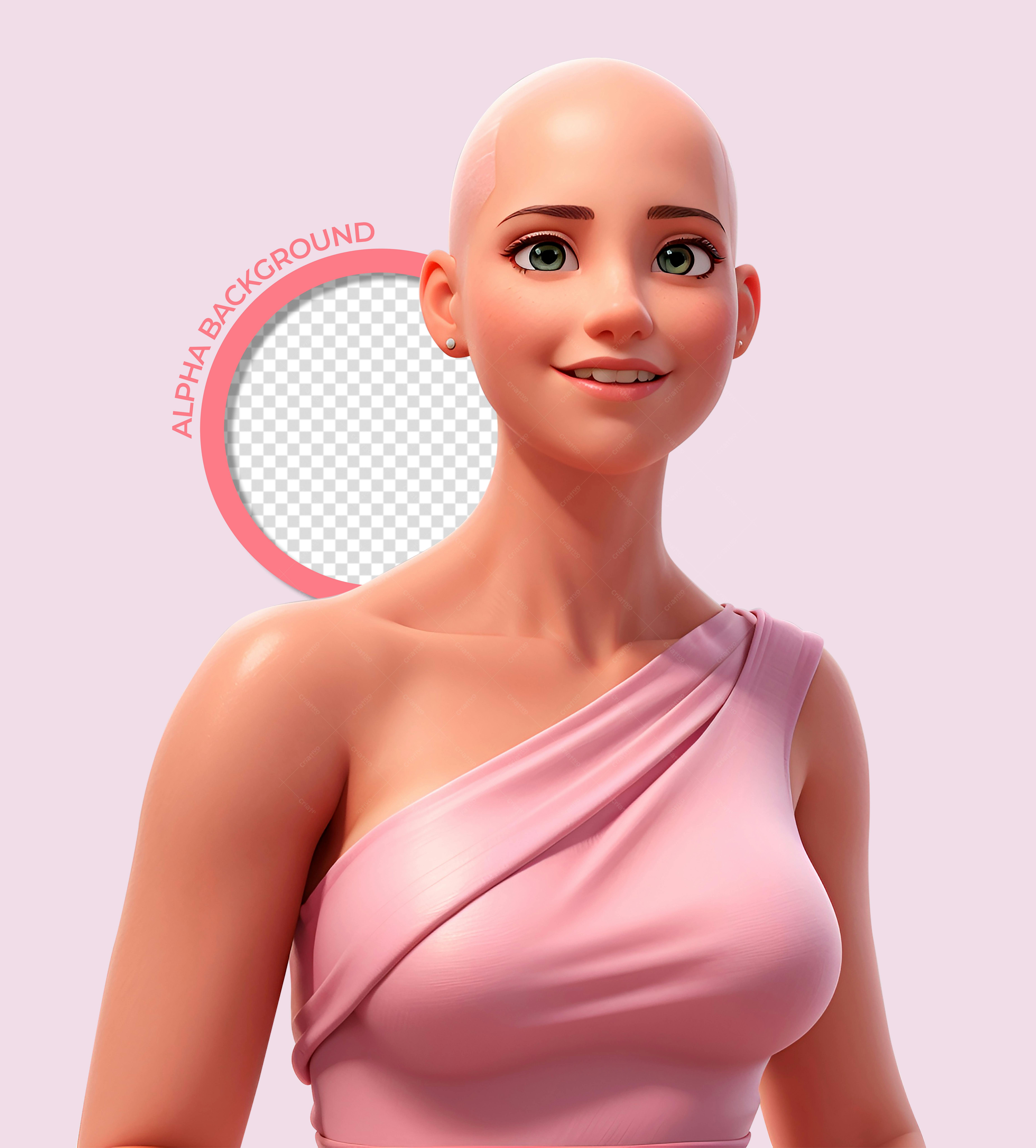 Modelo Feminino para Avatar PSD Editável