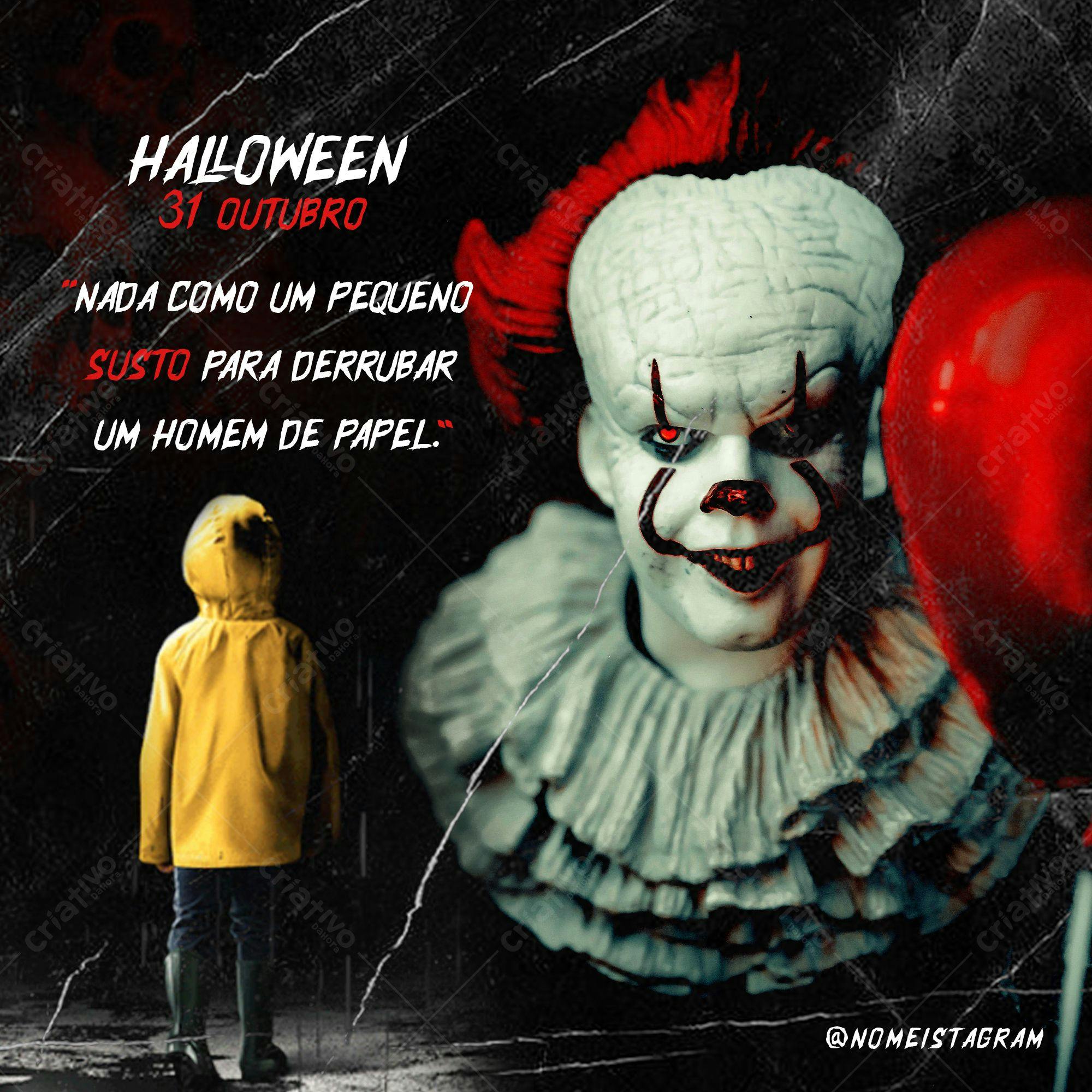 Arte para o Halloween PSD Editável