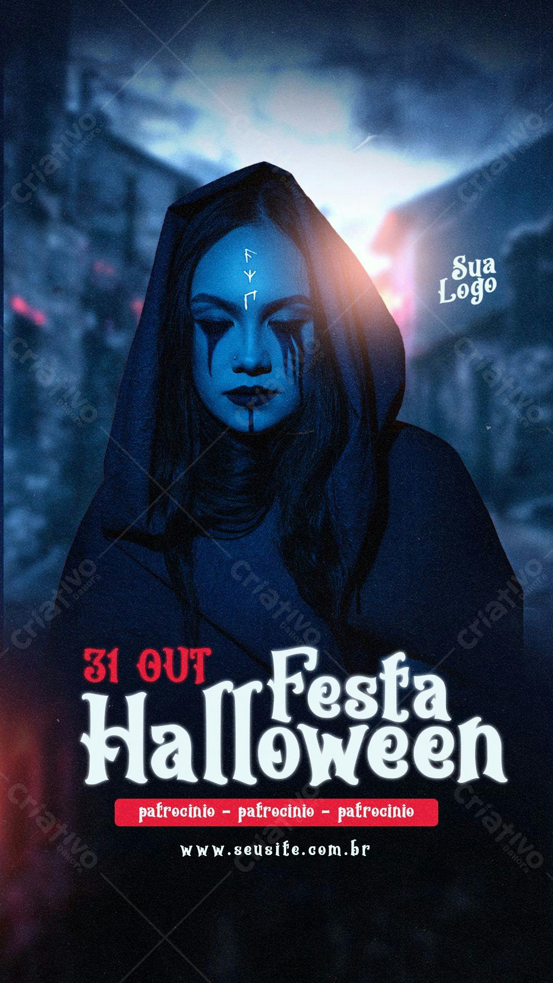 Flyer para Festa de Halloween PSD Editável