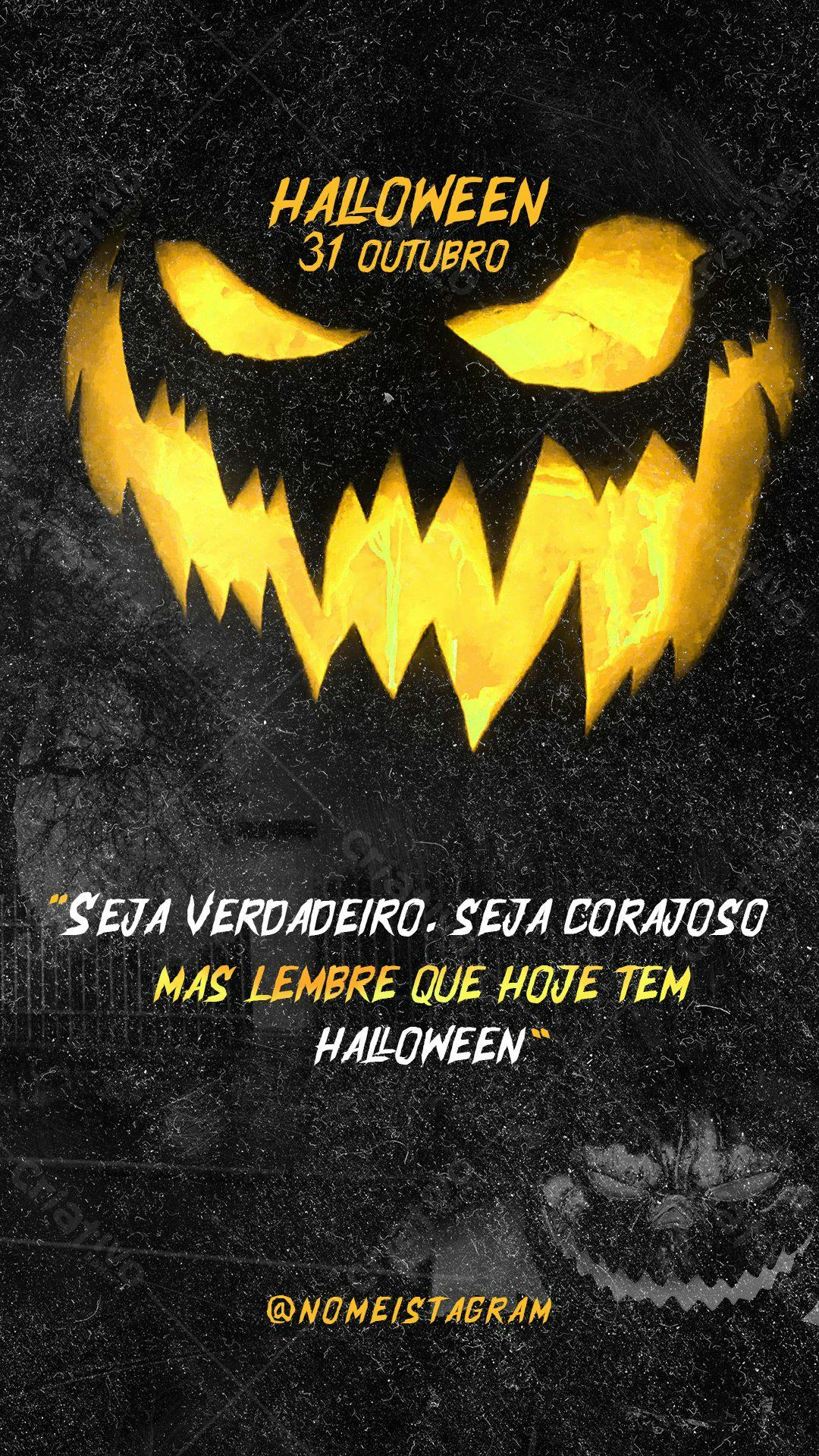 Convite para Festa de Halloween PSD Editável
