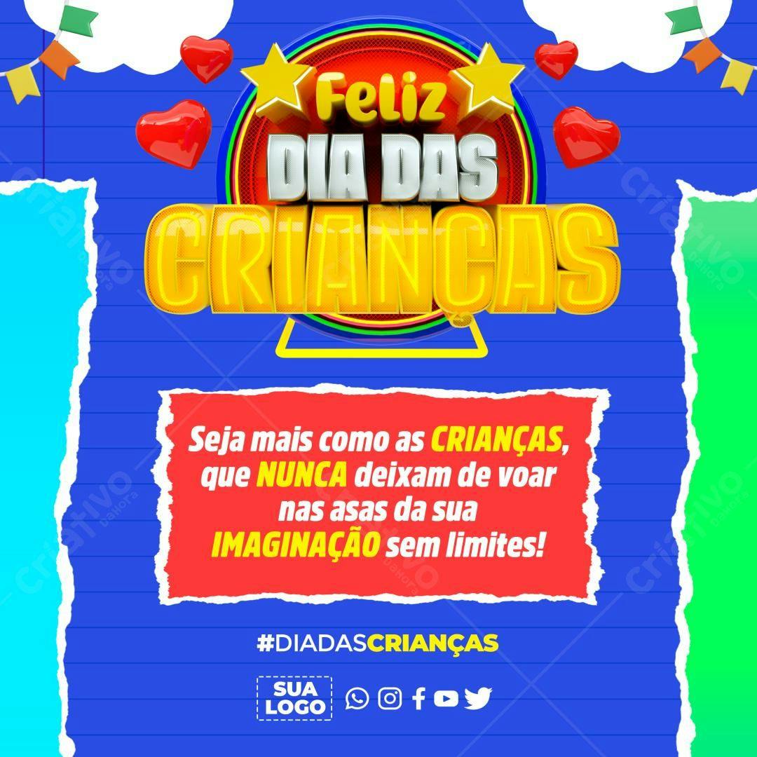Post para Dia das Crianças PSD Editável