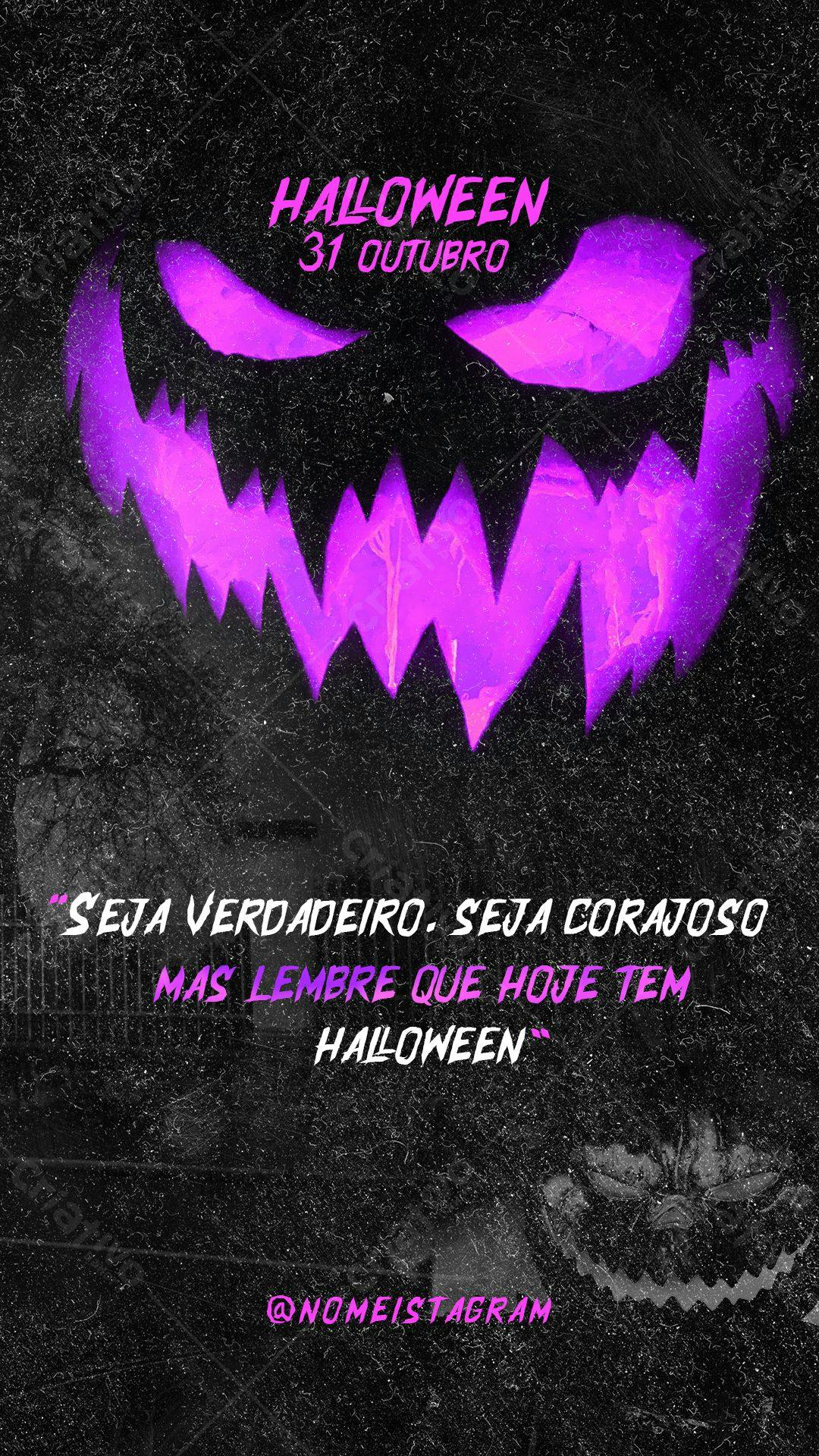 Post para Halloween PSD Editável