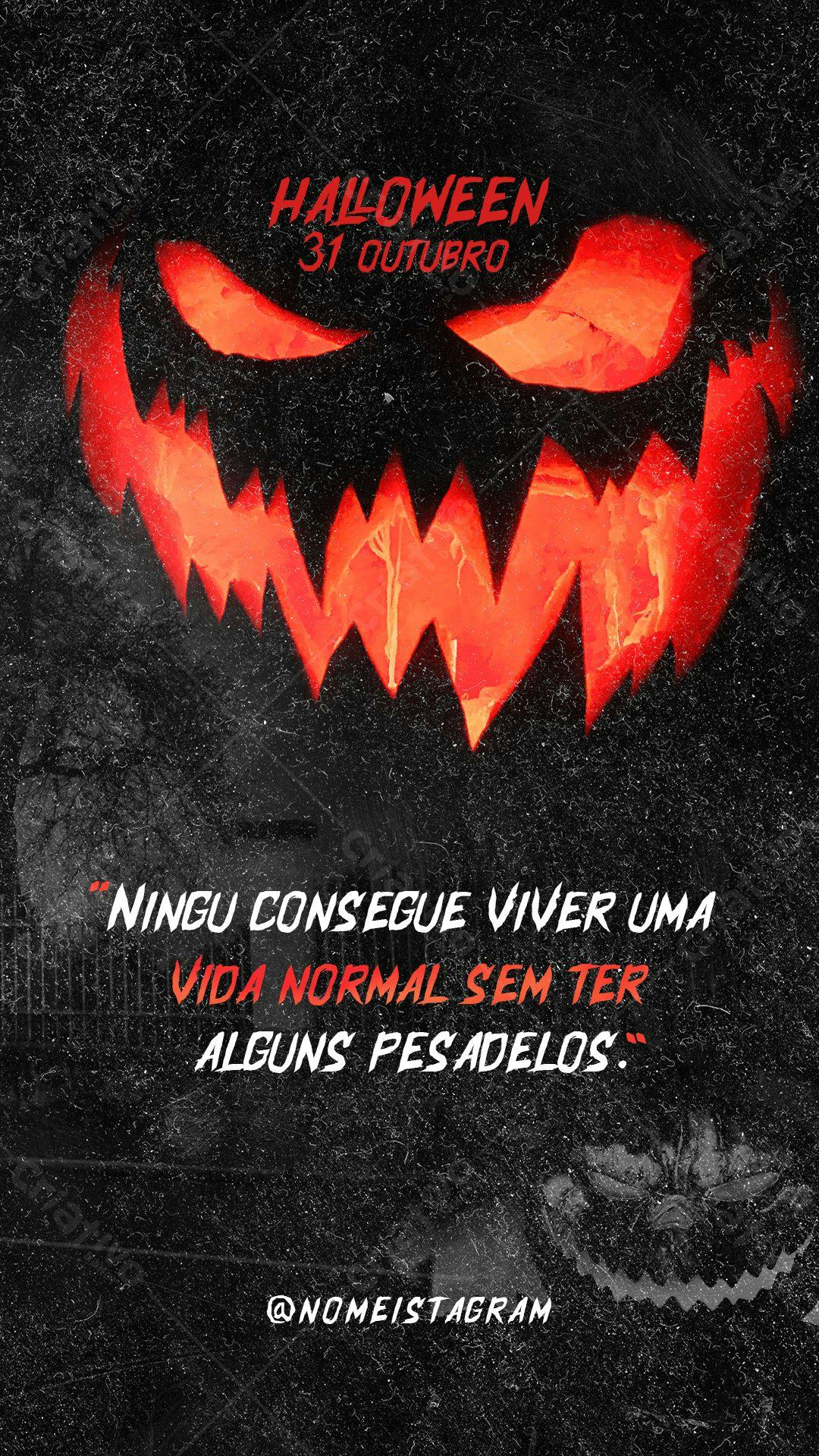 Arte para Dia das Bruxas PSD Editável