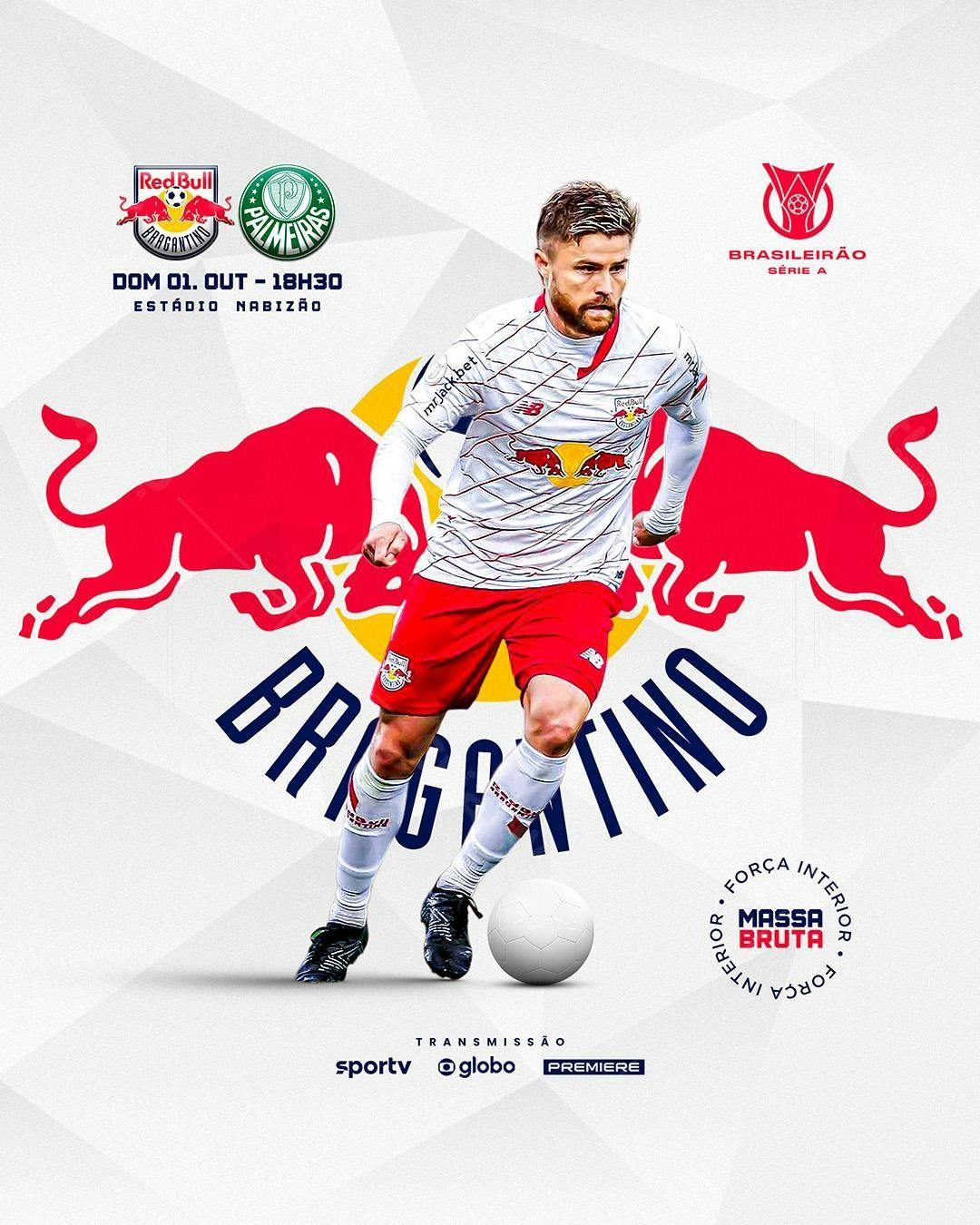 Poster Jogo Red Bull Bragantino x Palmeiras PSD Editável