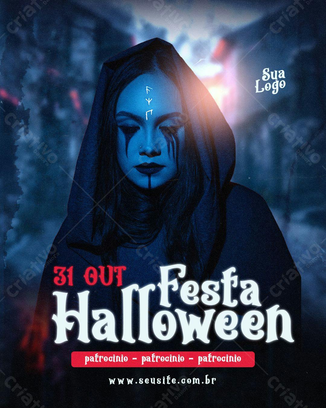 Flyer para Festa de Halloween PSD Editável