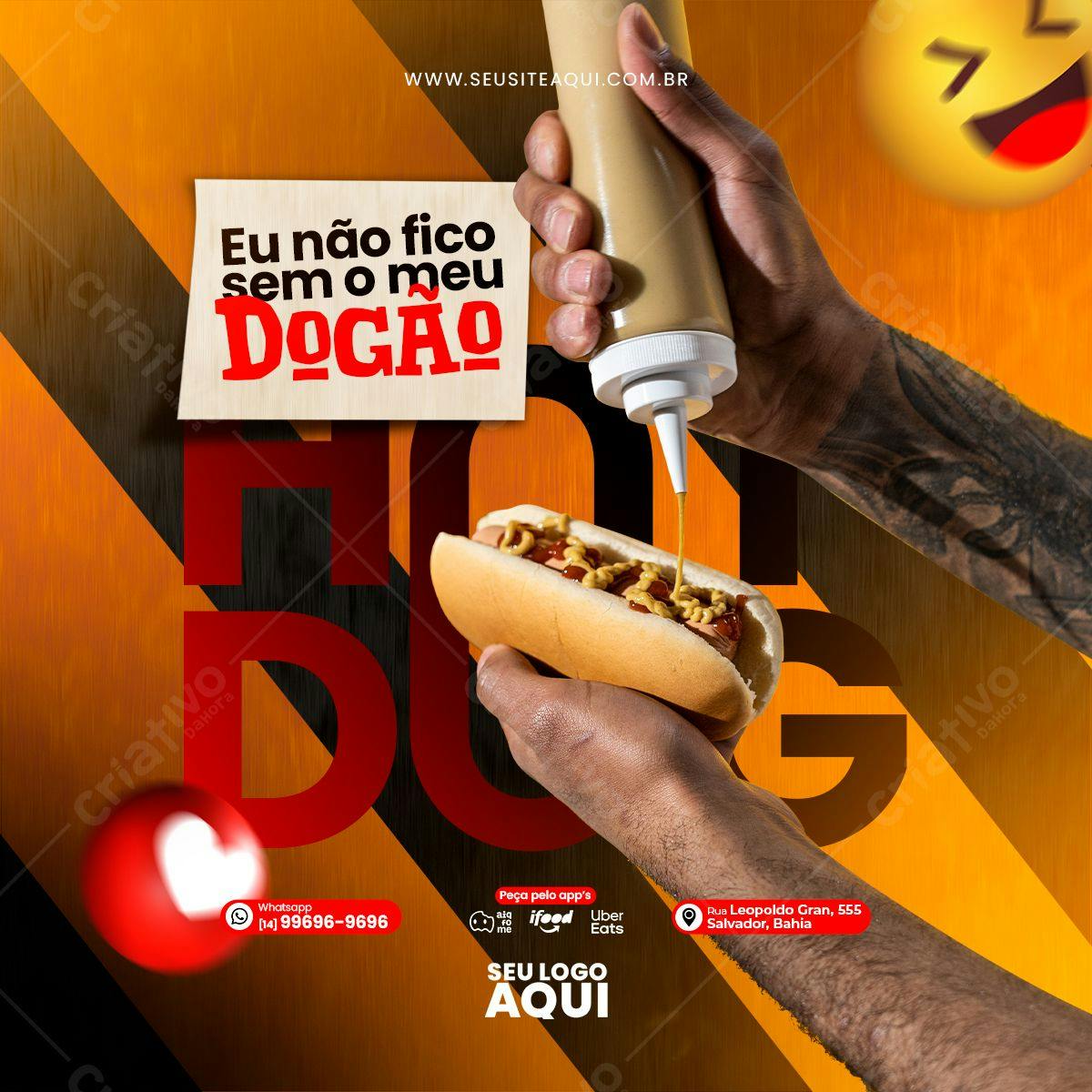 Hot Dog Delicioso PSD Editável