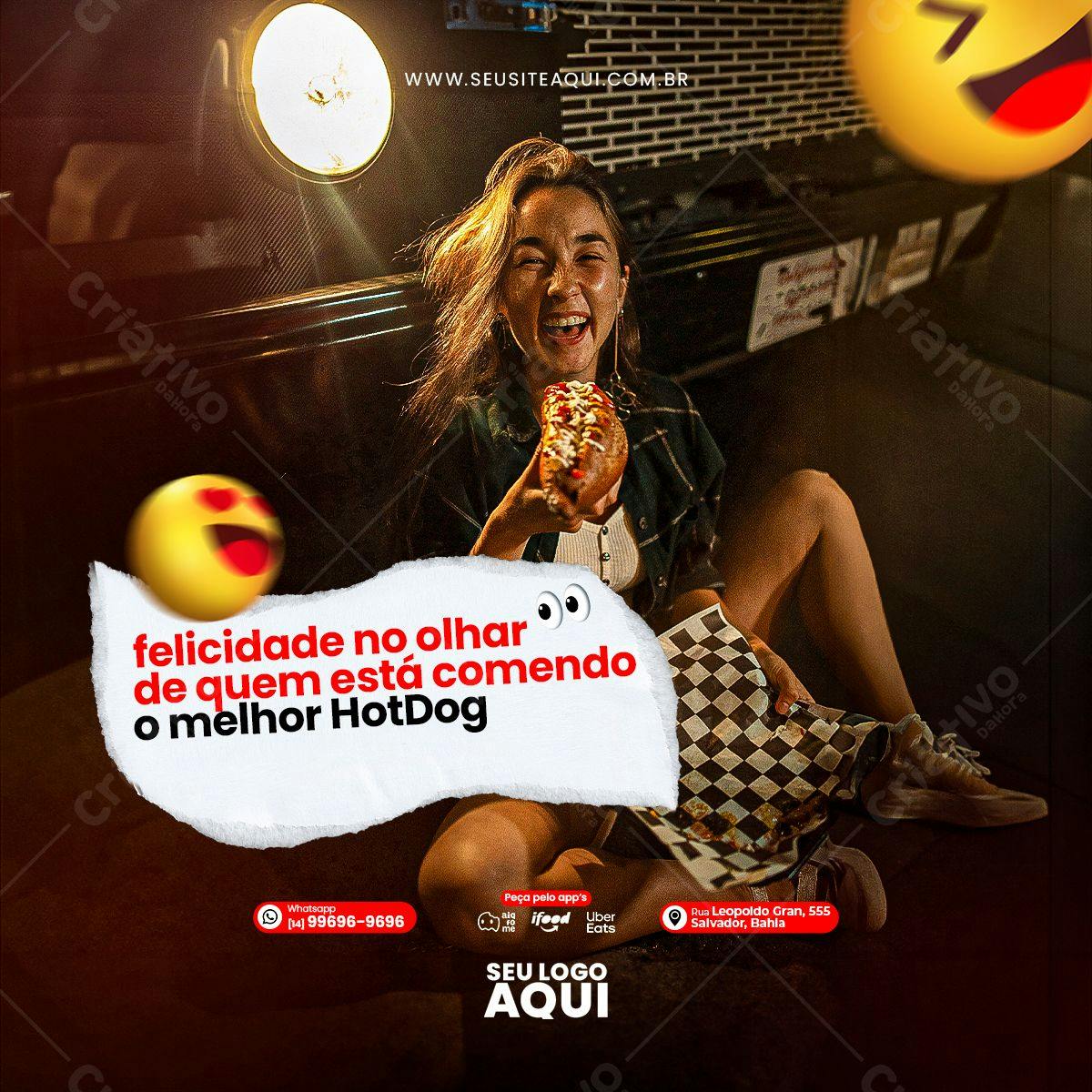 Template Instagram HotDog PSD Editável