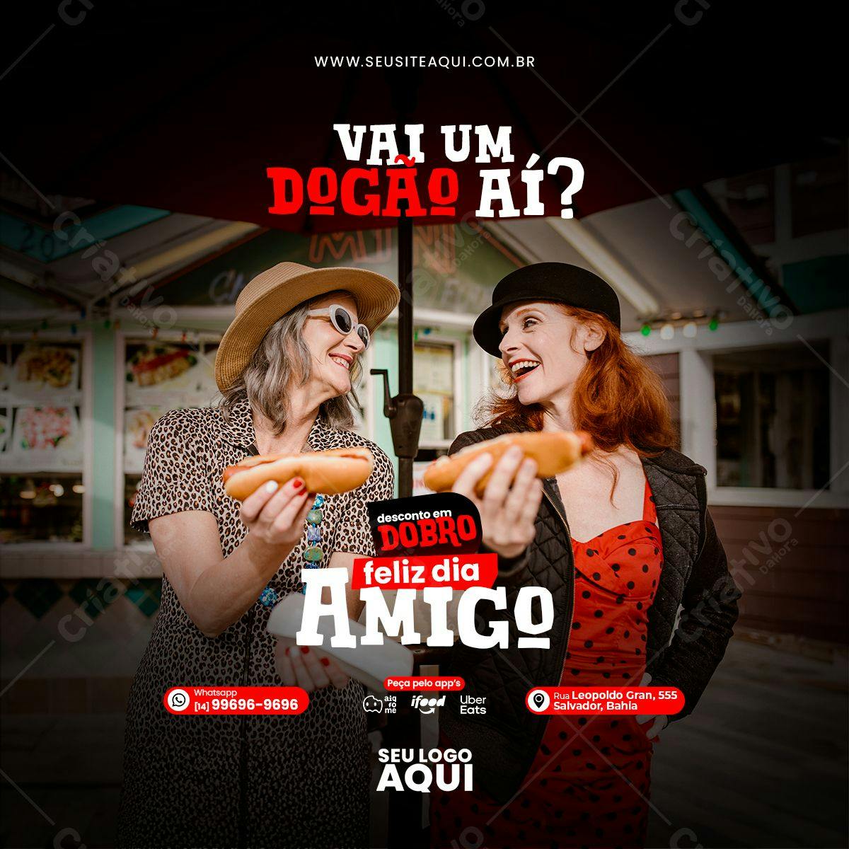 Post para Redes Sociais Dia do Amigo PSD Editável