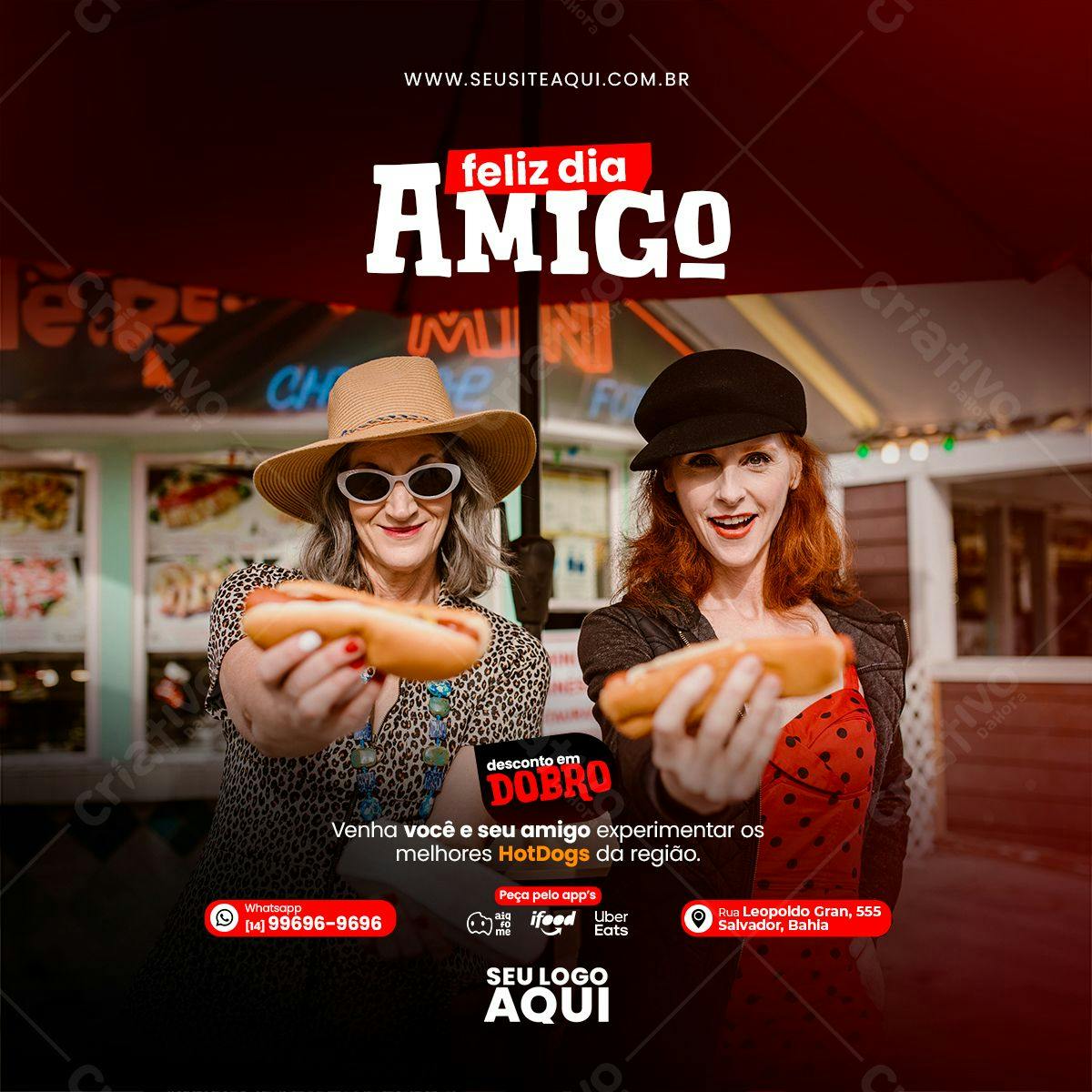 Post para Redes Sociais Dia do Amigo PSD Editável