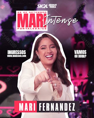 Flyer evento mari intense