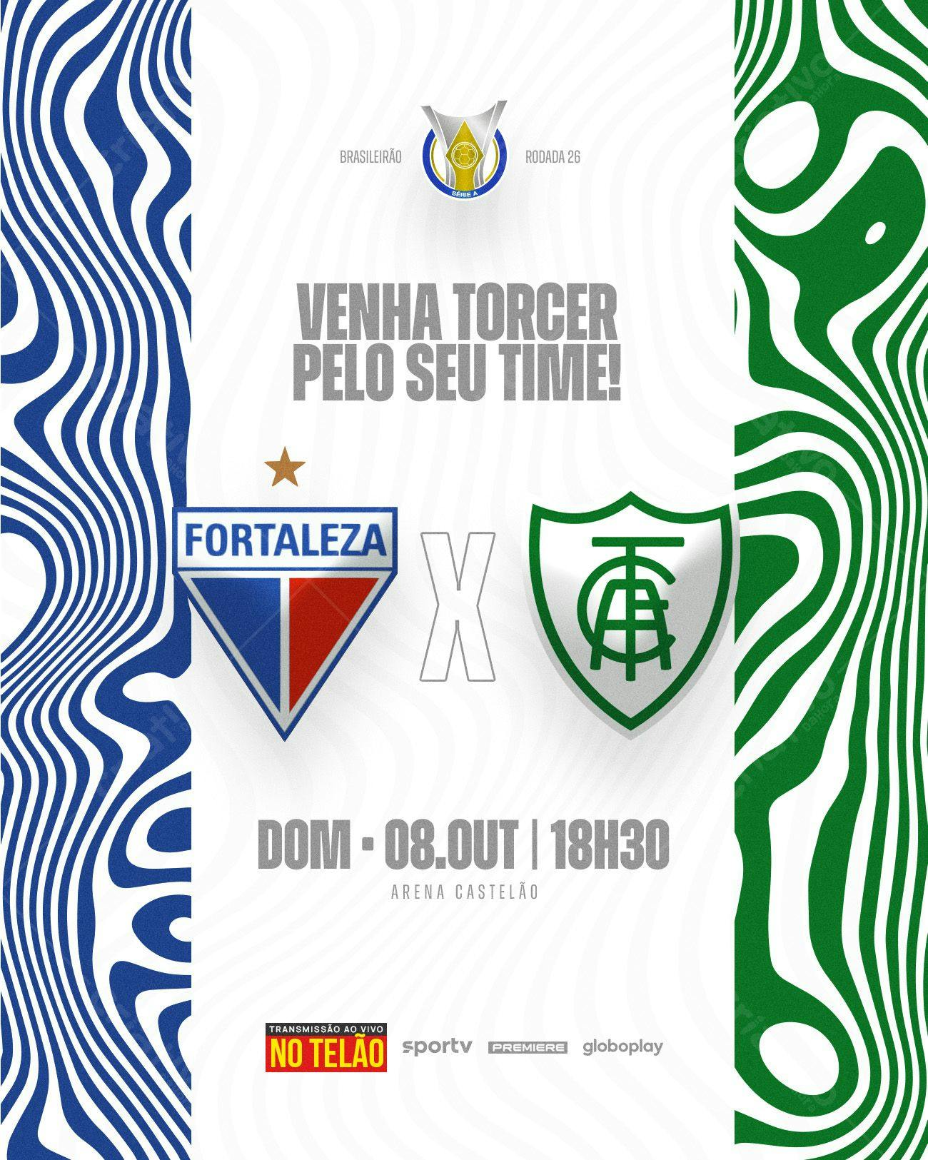 Post para Redes Sociais Jogo Fortaleza x Athletico-PR PSD Editável