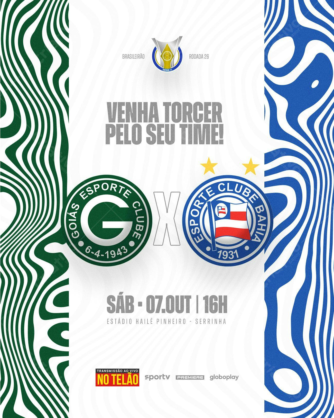 Post para Redes Sociais Goiás x Bahia PSD Editável