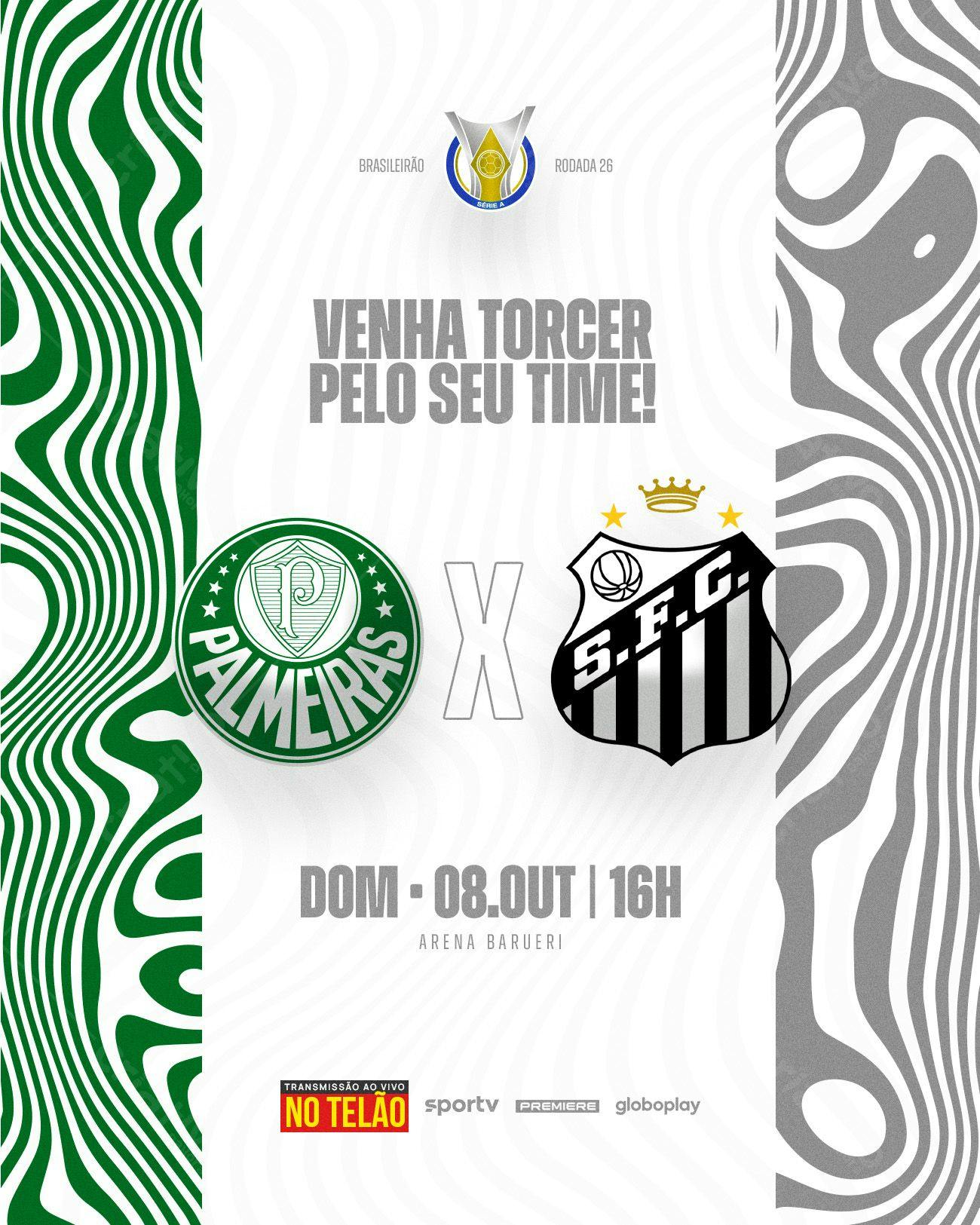 Post para Redes Sociais Jogo Palmeiras x São Paulo PSD Editável