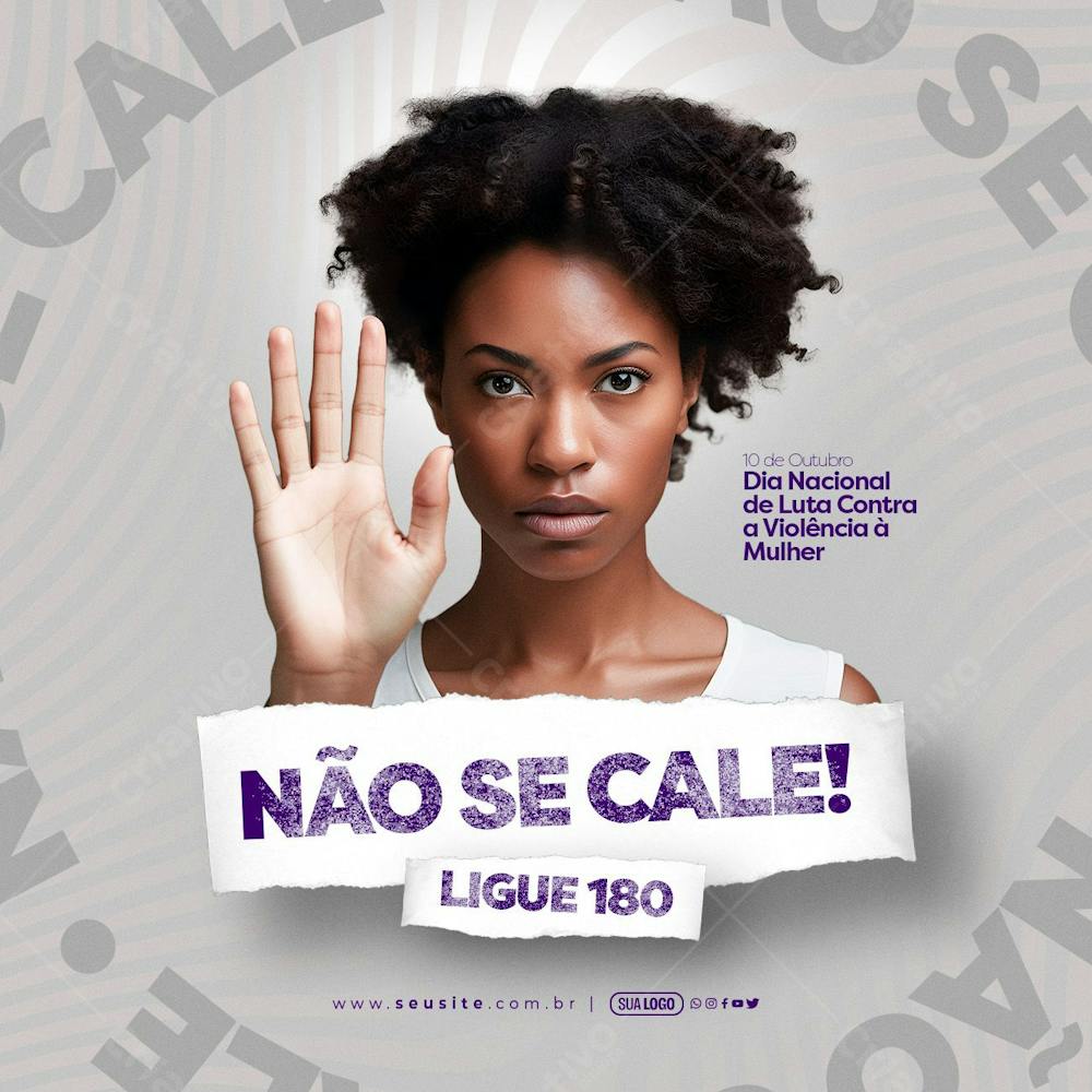 Post   Dia Nacional De Luta Contra A Violência À Mulher   Não Se Cale