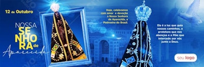 Banner para Dia de Nossa Senhora Aparecida PSD Editável