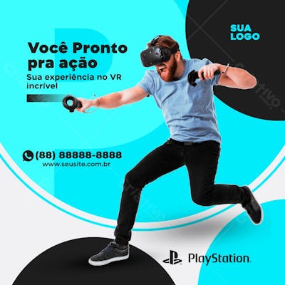 Banner para Redes Sociais Playstation VR PSD Editável