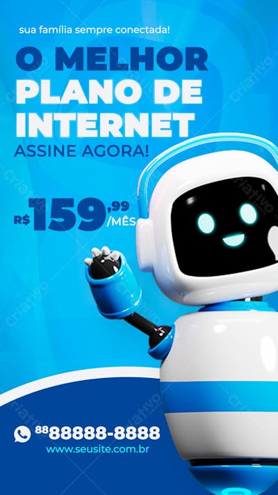 Stories O Melhor Plano De Internet Assine Agora Social Media Psd Editável