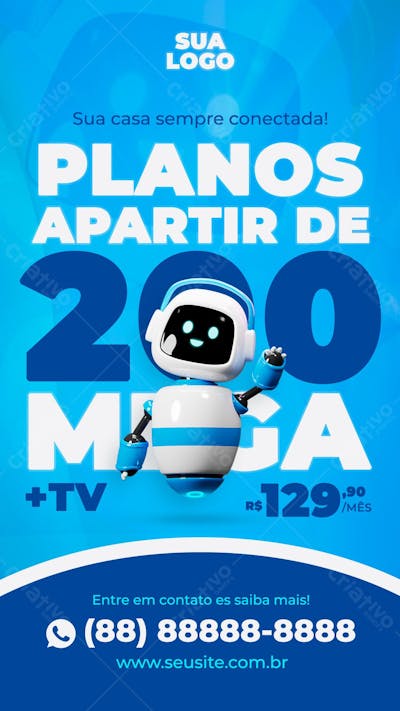 Stories Os Melhores Planos De Internet Social Media Psd Editável