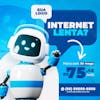 Internet lenta provedor de internet social media psd editável