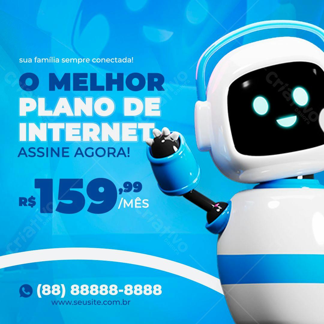 Banner para Promoção de Internet PSD Editável