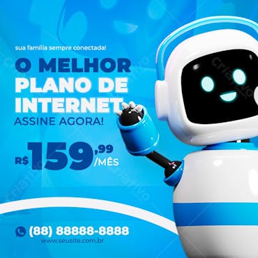 O Melhor Plano De Internet Assine Agora Social Media Psd Editável