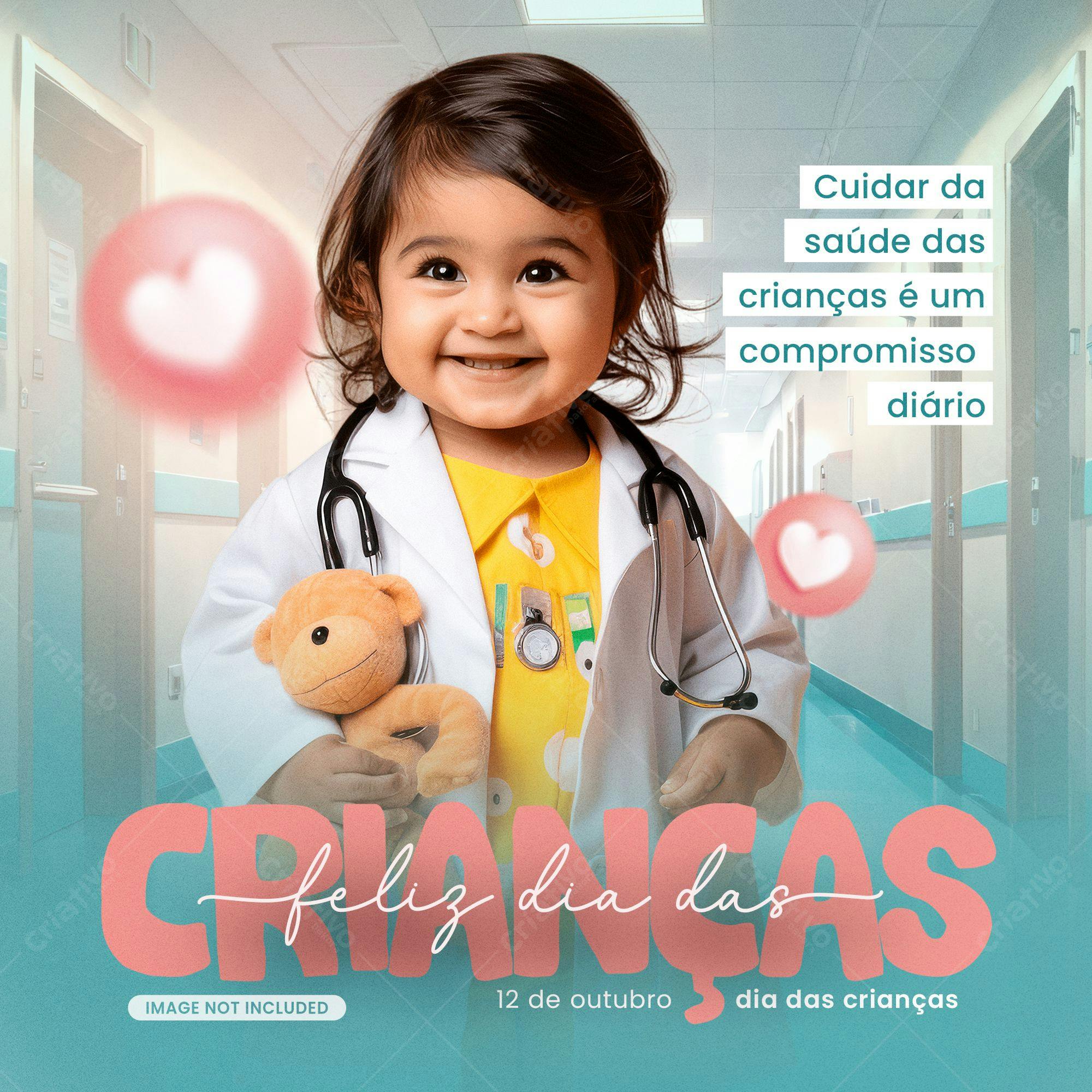 Post para o Dia das Crianças PSD Editável