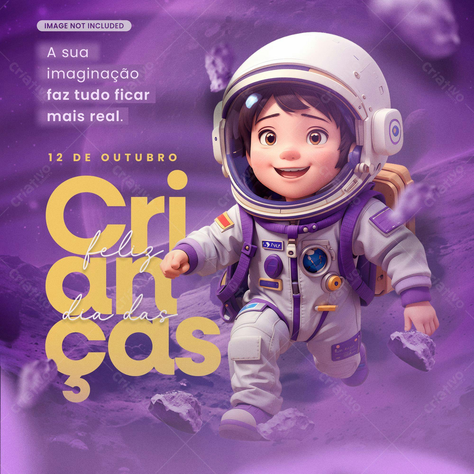 Arte para Dia das Crianças PSD Editável