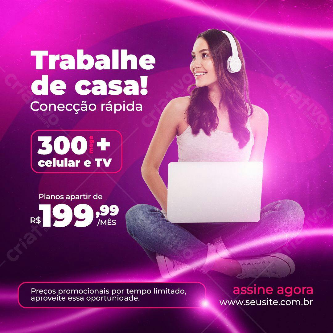 Banner para Promoção de Internet PSD Editável