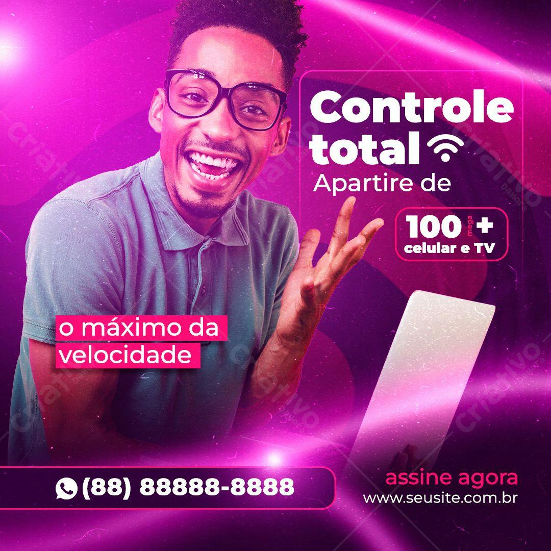 Post para Redes Sociais Promoção Internet PSD Editável