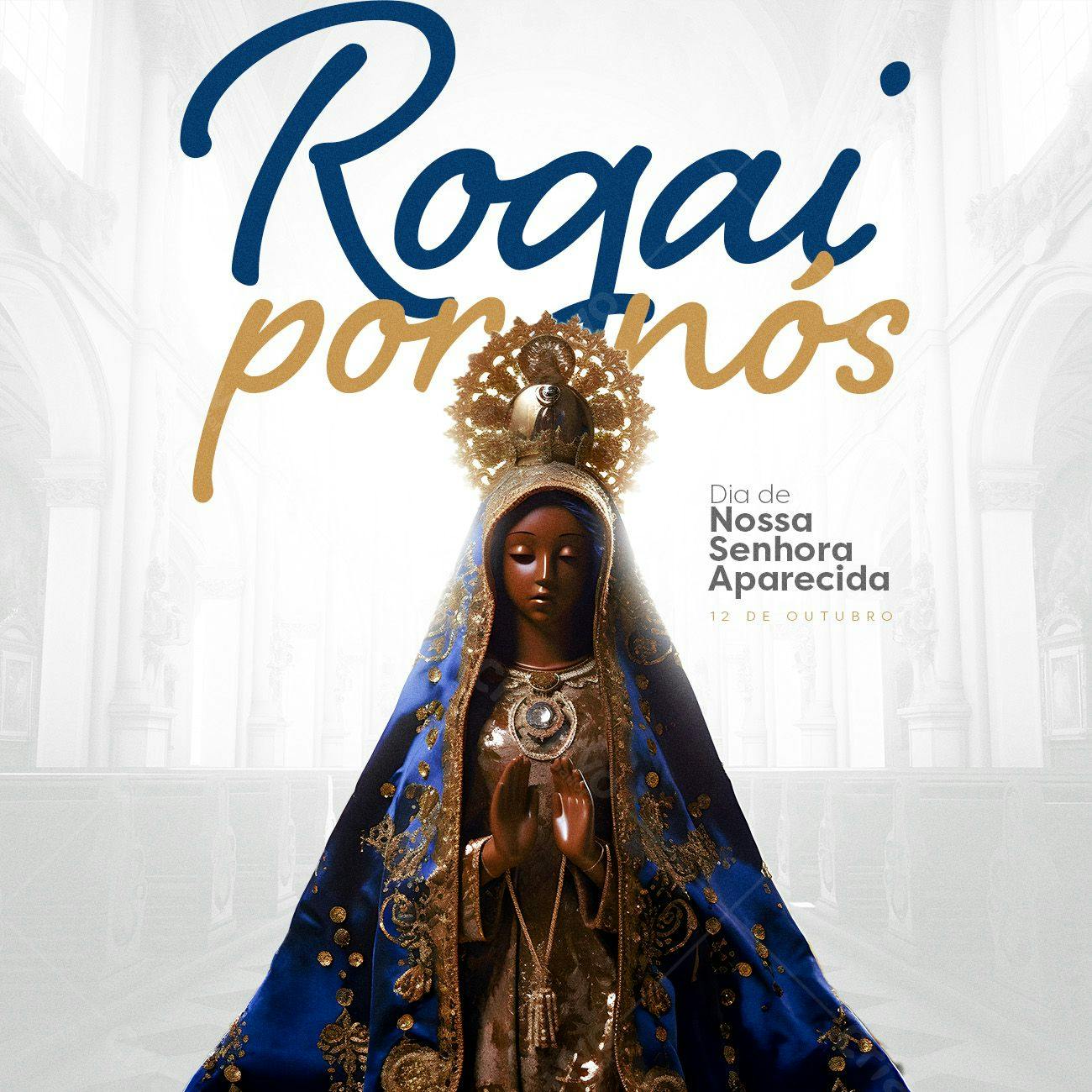 Imagem Nossa Senhora Aparecida para Dia 12 de Outubro PSD Editável