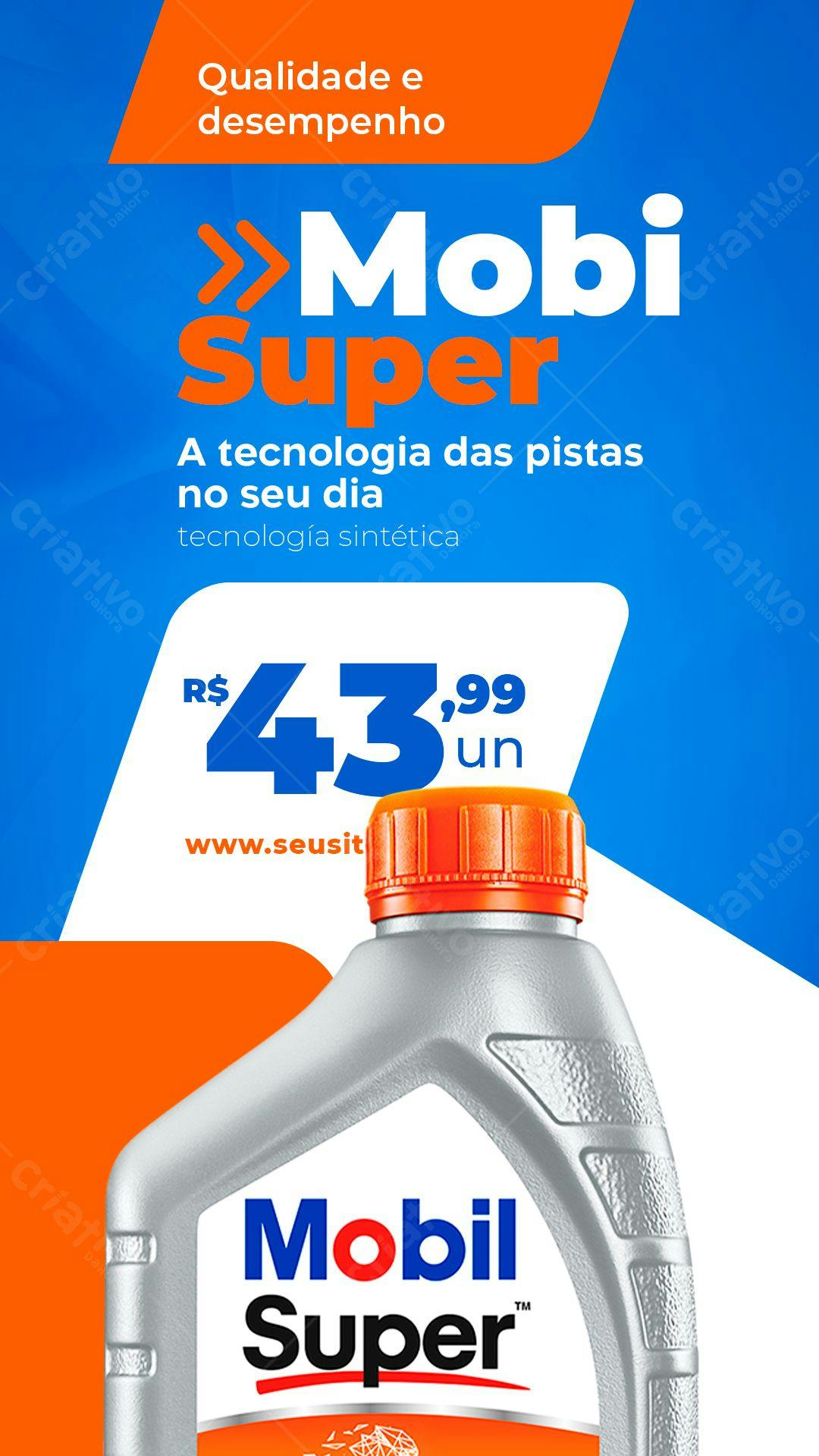 Flyer para Promoção de Óleo Mobil Super PSD Editável