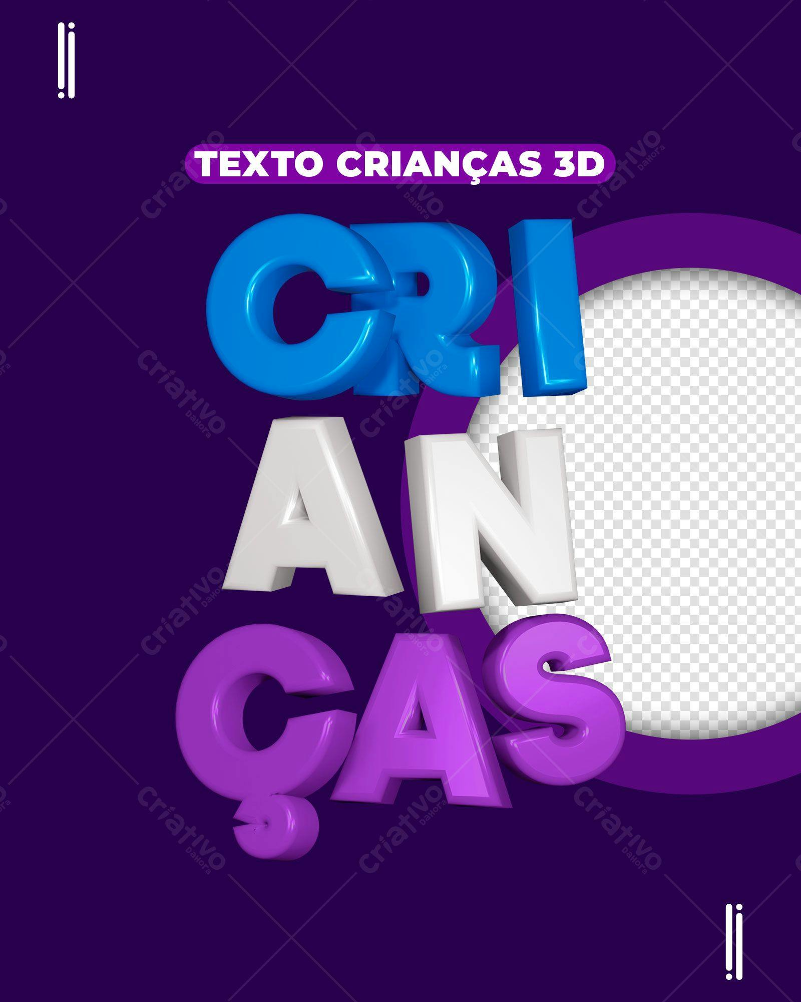 Template de Post para Redes Sociais Dia das Crianças PSD Editável