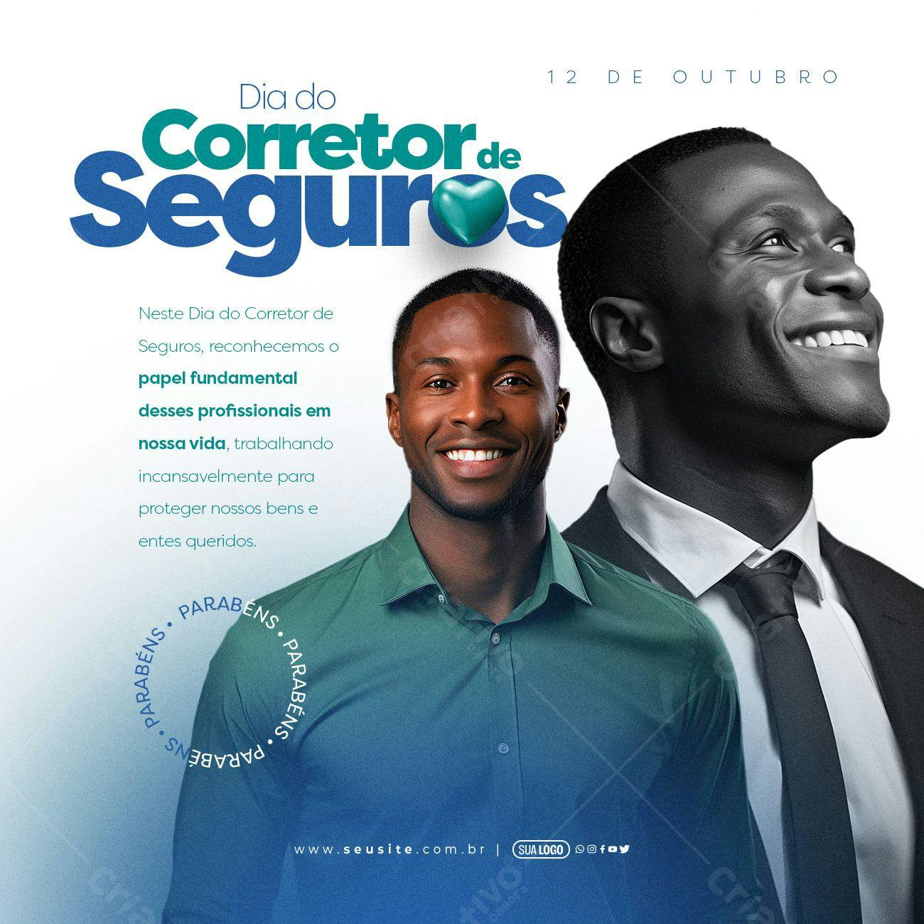 Post para Dia do Corretor de Seguros PSD Editável