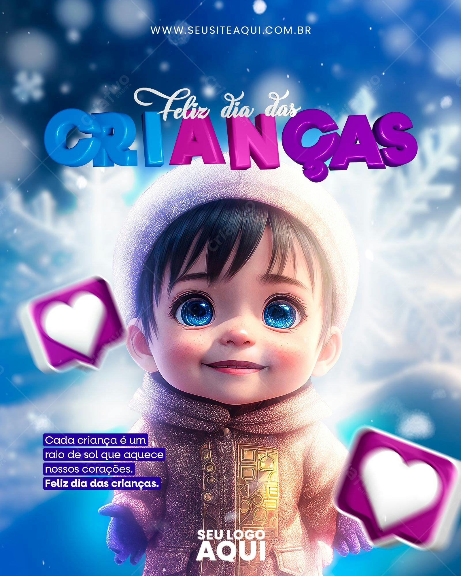 Post para Dia das Crianças PSD Editável