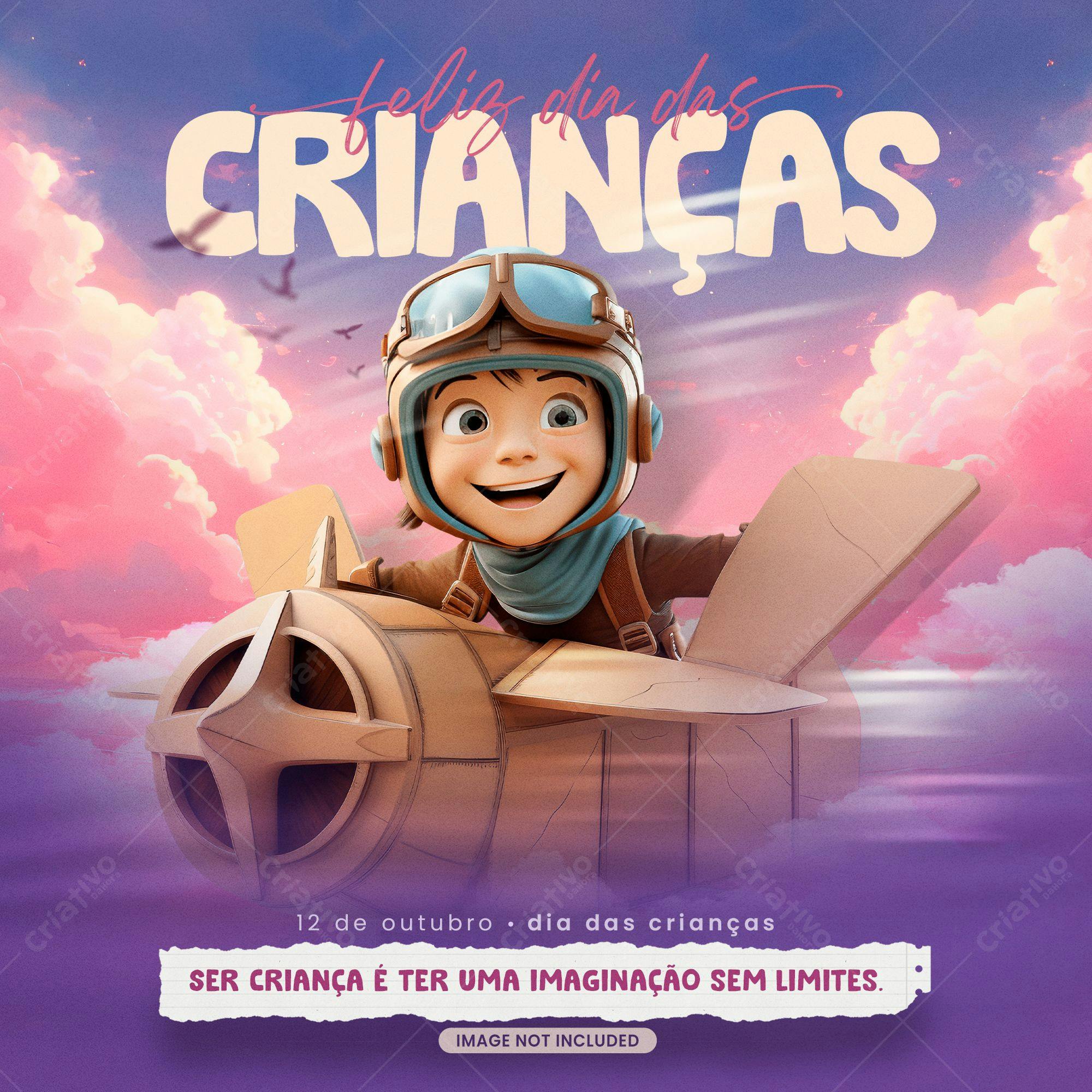 Post para Dia das Crianças PSD Editável
