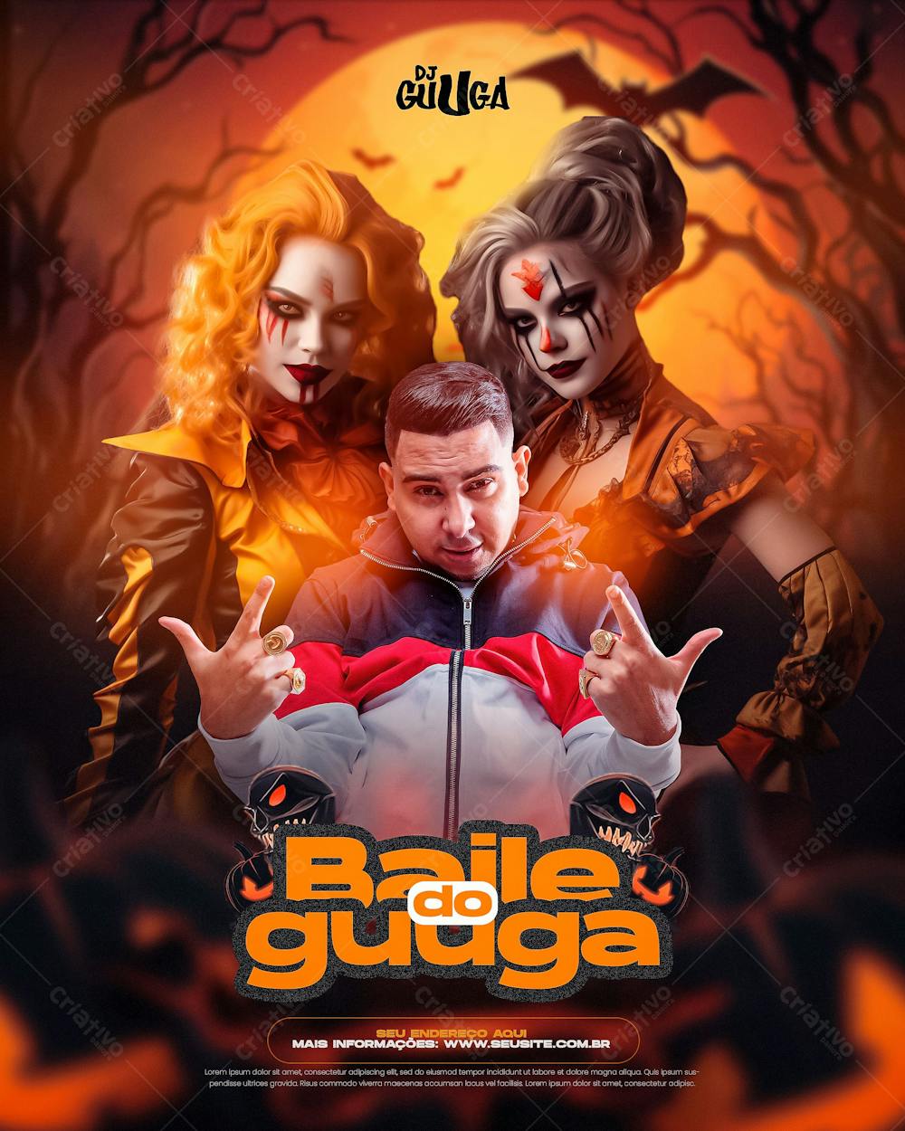 Flyer De Halloween Baile Do Guuga Feed