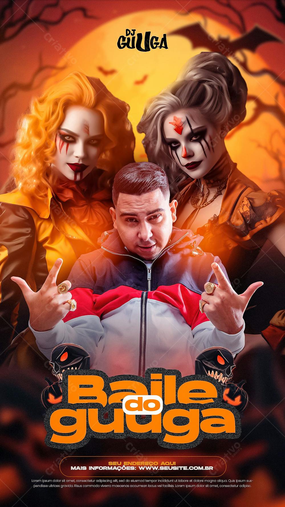 Flyer De Halloween Baile Do Guuga Story