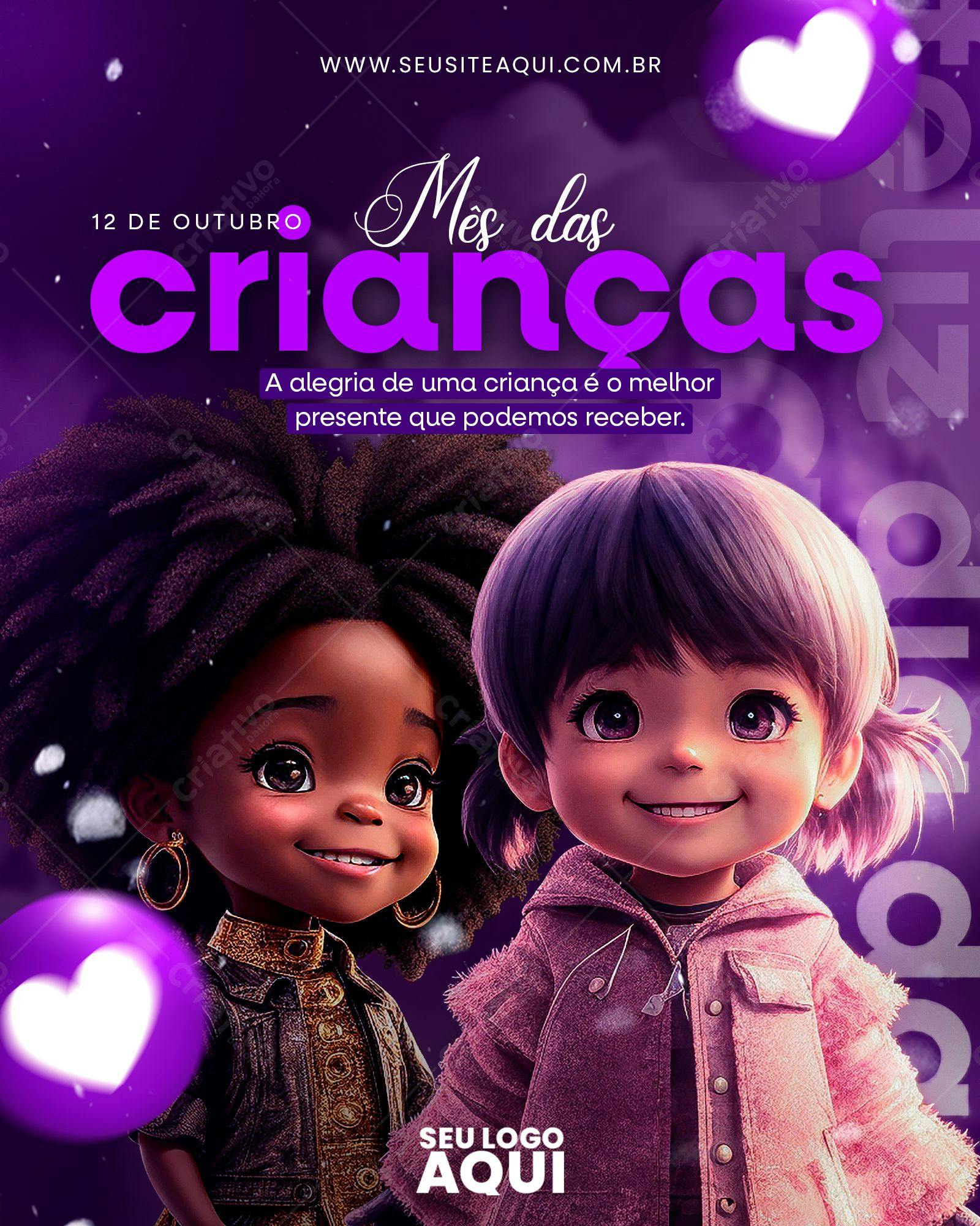 Flyer Dia das Crianças PSD Editável