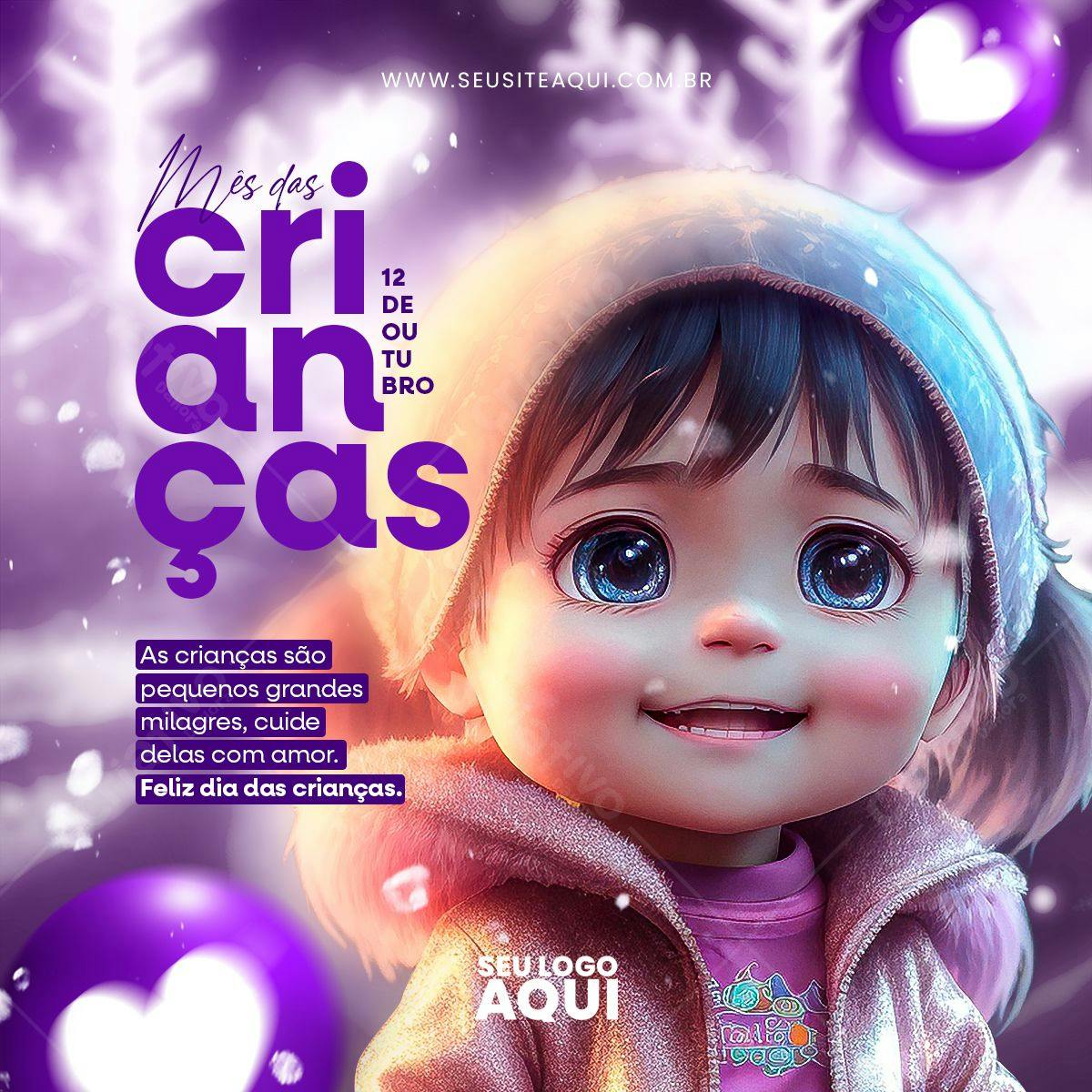 Post para Dia das Crianças PSD Editável