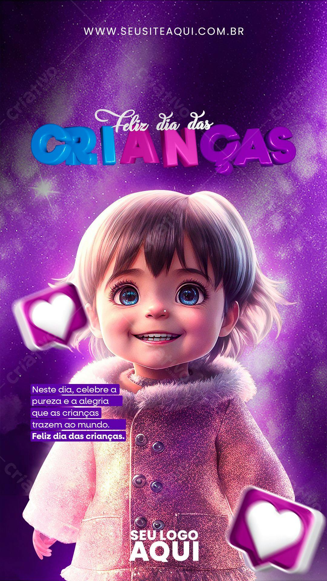 Post para Dia das Crianças PSD Editável