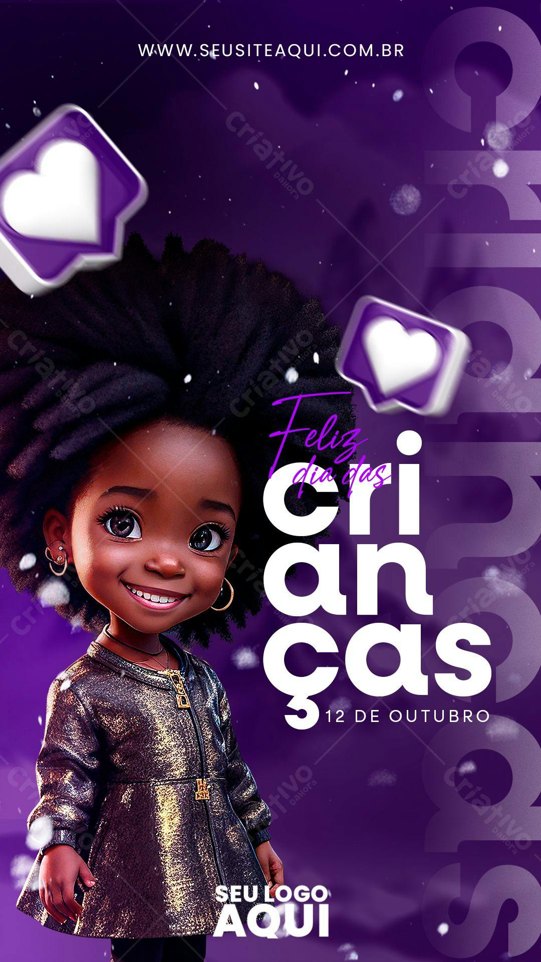 Post para Redes Sociais Dia das Crianças PSD Editável