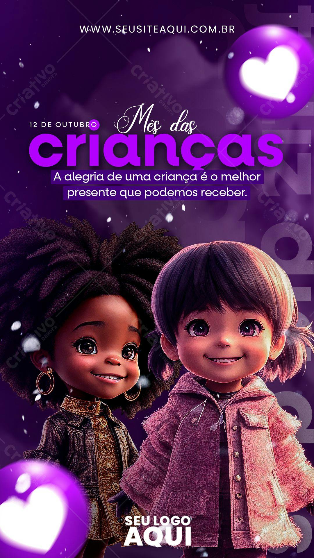 Flyer para o Dia das Crianças PSD Editável