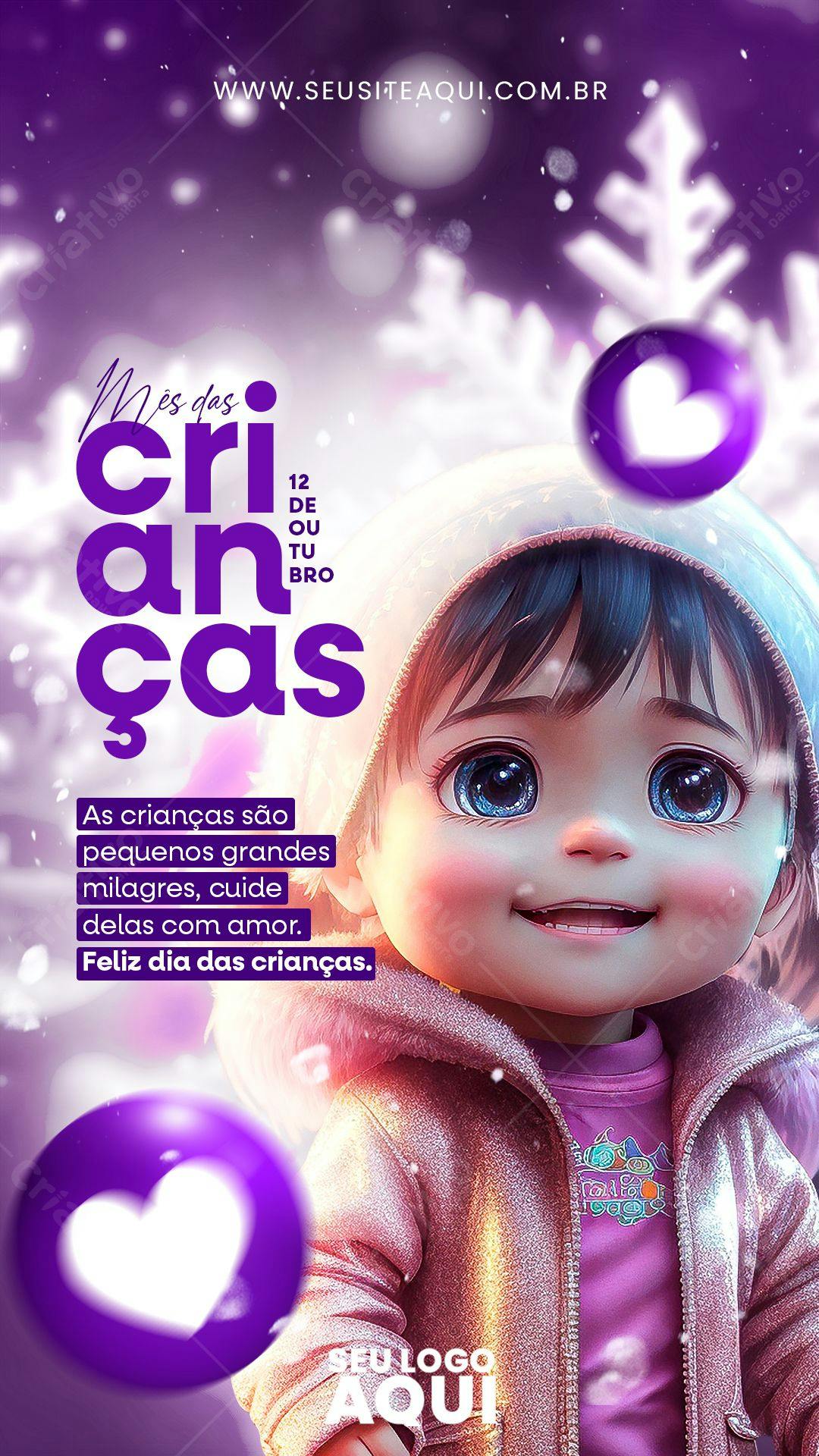 Post para Dia das Crianças PSD Editável