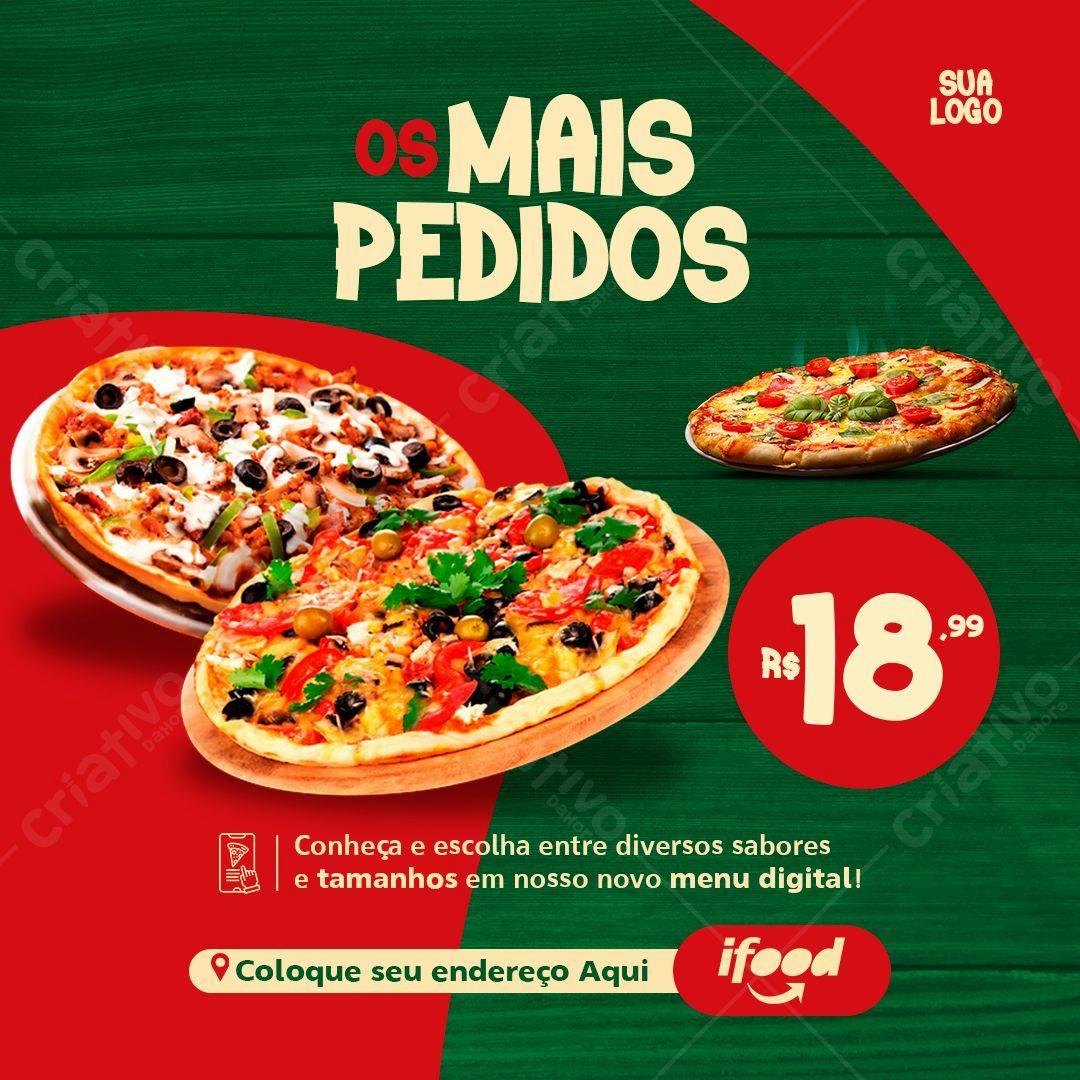 Template de Cardápio para Pizzaria PSD Editável
