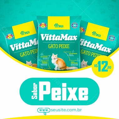 Ração especial vitta max petshop social media psd editável