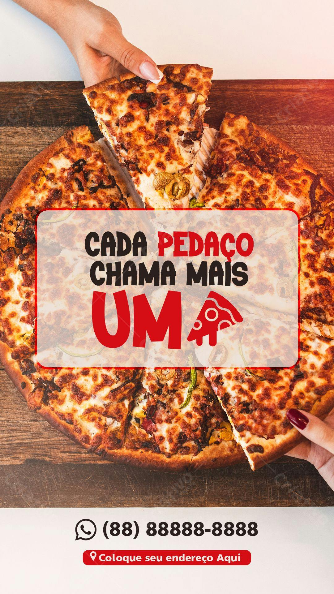 Flyer para Pizzaria com Pizza Deliciosa PSD Editável