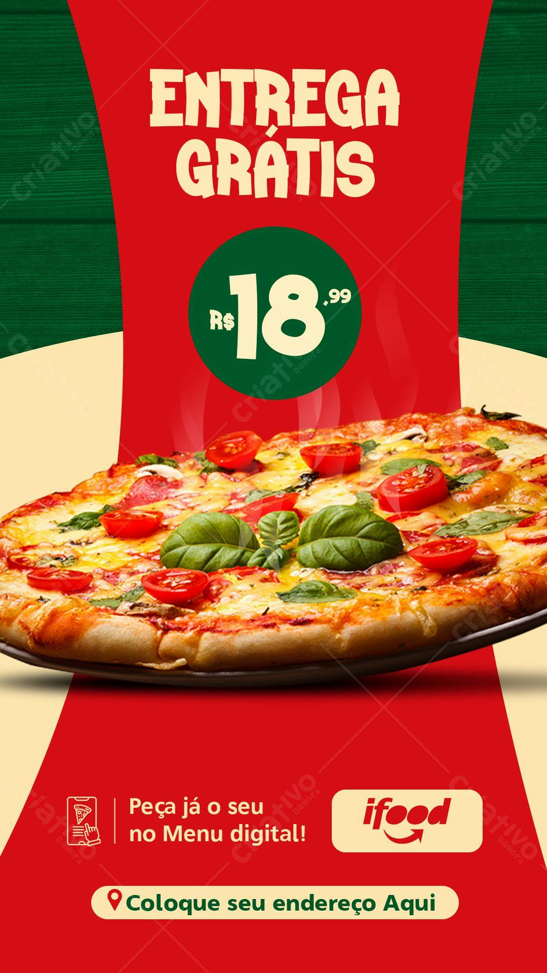 Template de Flyer para Promoção de Pizza PSD Editável