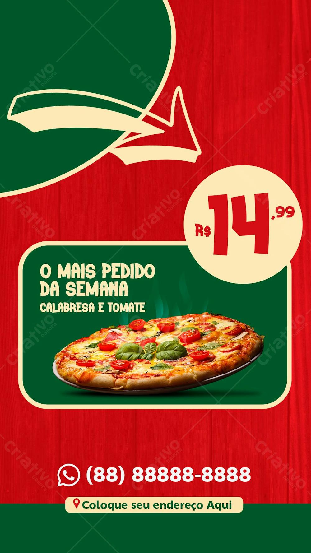 Stories Os Mais Pedidos Da Semana Pizzaria Social Media Psd Editável